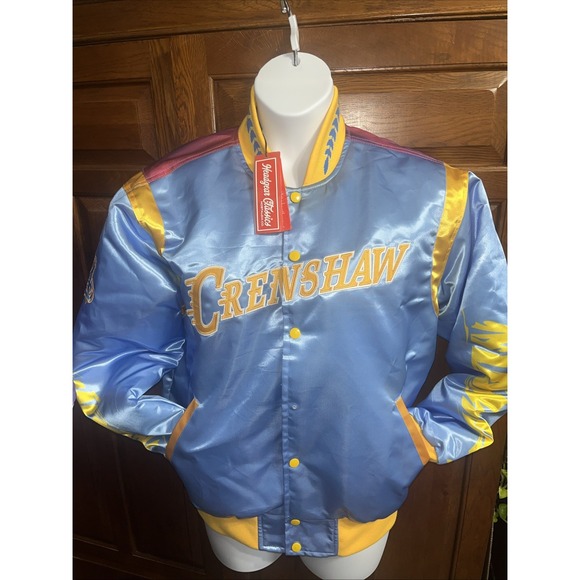 Headgear Classics Jacket Size Large Crenshaw Mamba Mentality 8 24 Blue Satin - Picture 1 of 16